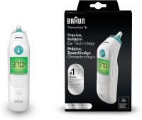 Braun ThermoScan 6 Ohrthermometer  Farbcodiertes Display...